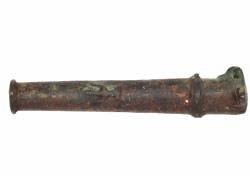 331 AN INDIAN BRONZE BARREL, A HELMET IN 15TH CENTURY STYLE, TWO DAGGERS AND TWO SWORDS, 19TH CENTURY AND LATER the first of tapering form, swelling at the muzzle and formed with a bead sight, cast