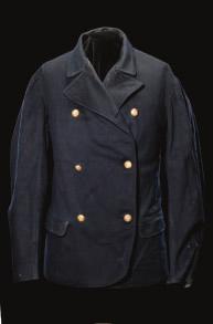 187 AN OFFICER S UNOFFICIAL REEFER, FATIGUE OR BOATING JACKET, ROYAL ARTILLERY, 1869-72 the jacket of dark blue wool, double-breasted with two rows of four gilt metal, regimental half-domed buttons