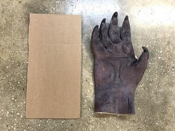 Prepare the Hand It is recommended, though not required, that you stiffen your glove with some cardboard.