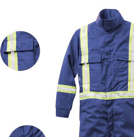 PREMIUM COVERALL WITH REFLECTIVE TRIM Pen Pocket with Slots