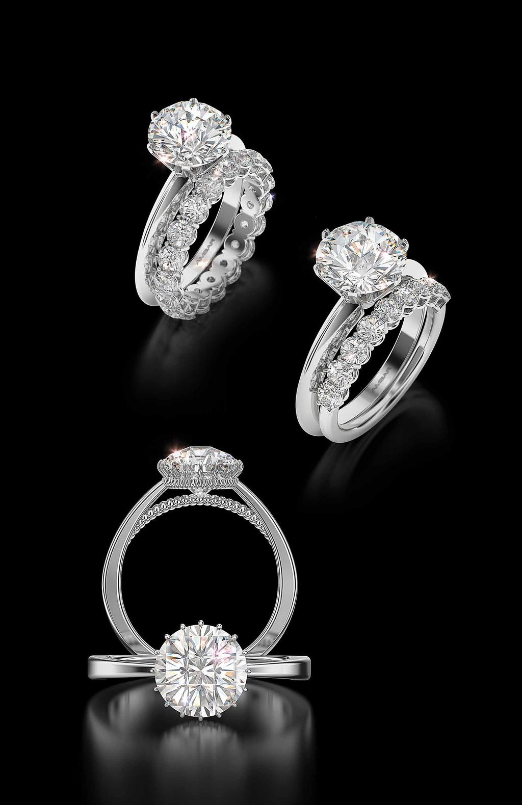 Divine Cut diamond bands are the perfect complement to a