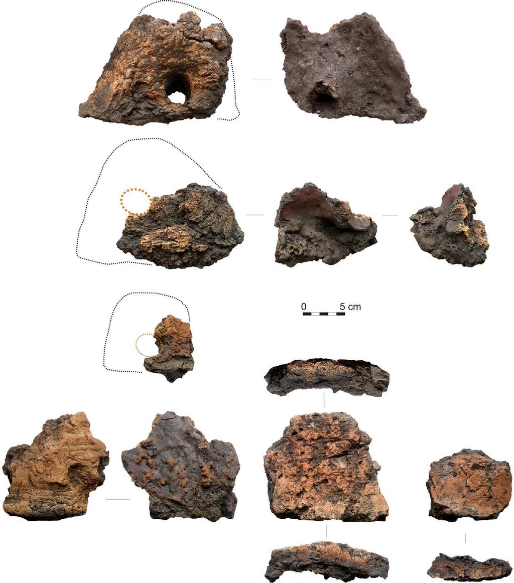 4 The common characteristic of the archaeological sites of the period is that the traces of iron smelting, such as slag piles and bits of raw metal, appear everywhere in great numbers (Fig. 6).