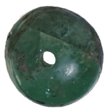 Figure 28 Roman bead in green glass imitating emerald, from Naukratis. Montreal, Redpath Museum 2508.