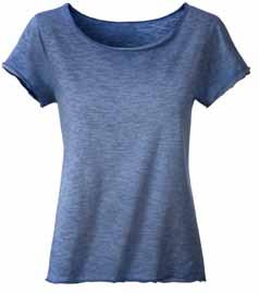 8016: V-neck, sleeve-cuffs with elasthane Breast pocket in contrasting colour outer fabric (150 g/m²): 100% cotton 8015 LAdIeS SLuB-T XS S M L XL
