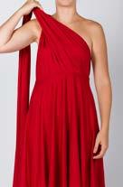 One Shoulder CUT-OUT STYLE Start by putting on the dress with the