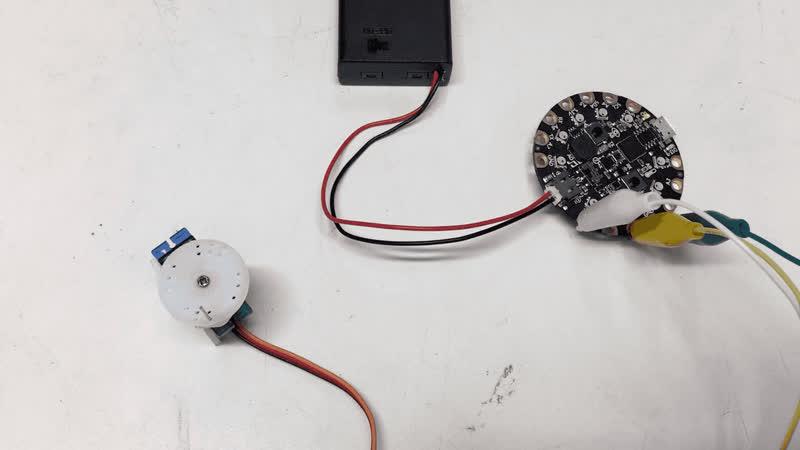 Servo Motor Test The motor that will push the ping pong balls into the path of the spinning wheel is a continuous rotation servo (https://adafru.
