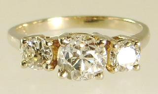 diamond cluster ring set with seven