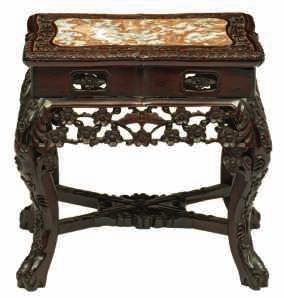 200-400 LOT 493 An Oriental hardwood tripod table,