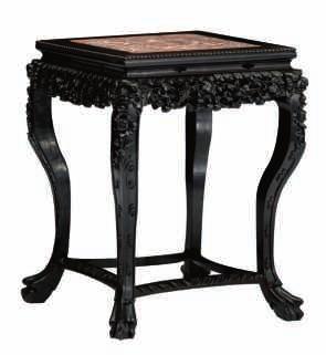 Three Chinese carved hardwood occasional tables with
