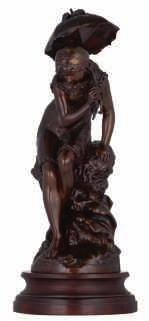 LOT 541 Aizelin E., Marguerite, patinated bronze, marked F.