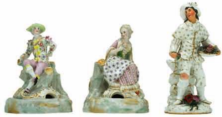 depicting the harvest Queen, H 63 cm 500-800 LOT 607 A series of six creamware so called