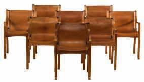 leather seats, design by Erik Deforce, 90, limited edition, H 86 cm