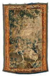 17thC verdure tapestry depicting ducks in a
