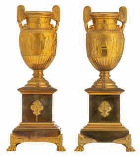 LOT 867 A French neoclassical matted and polished gilt bronze mantle