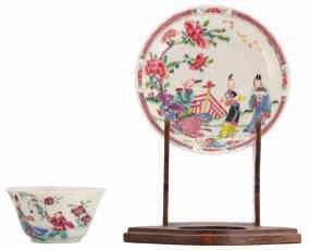 pair of Chinese famille rose lobed dishes; added ten ditto and polychrome dishes,
