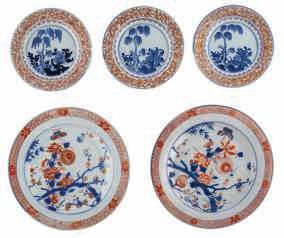 Chinese famille rose deep dish, decorated with a flower branch,