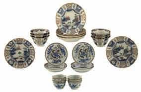 porcelain bowls, decorated with open work, illegibly marked but tested on silver purity, H 5 - ø 12