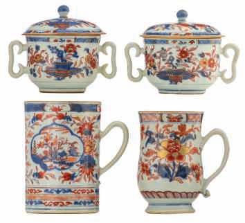 LOT 373 A lot of four Chinese porcelain tea caddies, relief decorated with