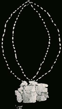 Necklace As evidenced from the findings of Mahurjhari People used to wear the neckalce made of thin golden wire having somtime spiral shaped pendant made of gold wire (Fig.