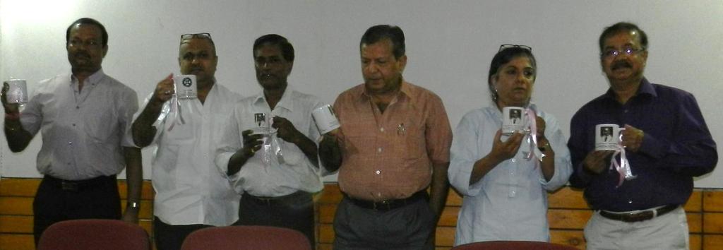 The award winners were: Ms Sahiti, Ms Priyadarshini, Ms Dimple and Dr Shampa. Customized coffee mugs commemoration Late prof BM das was released.