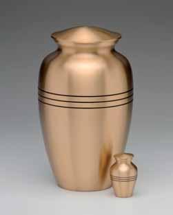 Brass Urns & Memorials Classic Brass Urn Material Brushed brass Code 1555-A Capacity 200 cubic