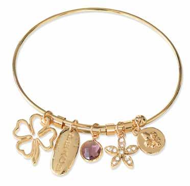 72. Temptation Lucky Bracelet With Charms Cute small charms decorate this gold-plated bracelet and bring you luck. Designed by the Jewelry house Temptation With Love. Flexible size. US$ 19 34% OFF 73.