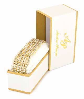 Andre Piasso Crystal Bracelet A beautiful crystal stranded gold plated bracelet.