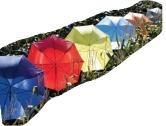 dimensiuni : ǿ 130x99,5 cm, logo 140x120/140x120 mm, ambalare : 12/24 buc/pack 4141-i115 5,86 Umbrella with eight 190 T poliester fabric panels, automatic opening, metal shaft and velcro closing,