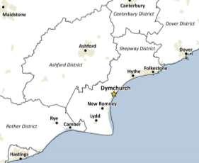 2. Dymchurch Context and Baseline Geography 2.1 Dymchurch is a coastal village in the district of Shepway, located in the south east of Kent.