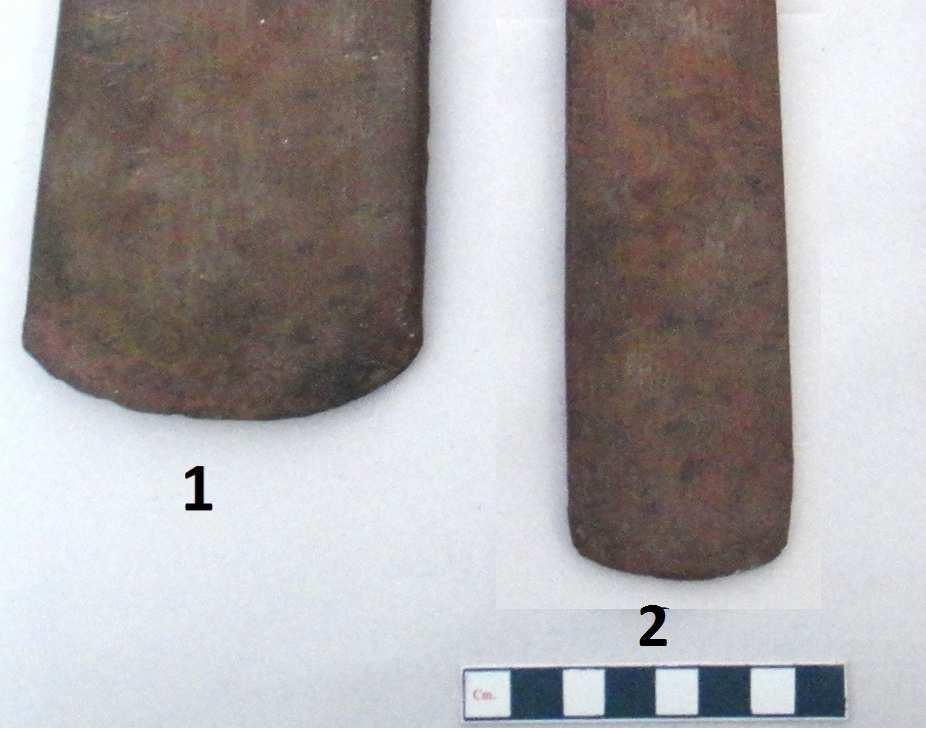 The wooden shaft have been attached by these axes for keeping in the hand. A numerous flat axes is lodged at Gurukul Jhajjar Museum. Eighteen axes have been showed by Sh.
