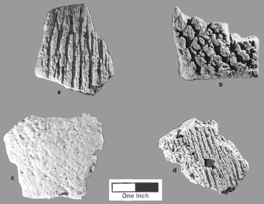 Volume 49(2), September 2013 29 FIGURE 1. Primary ceramic types recovered from the Pig Point ritual area. a, Accokeek; b, Popes Creek; c, Marcey Creek; d, Mockley. paradigm for temporal ranges.