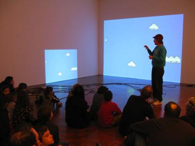 One example is Super Mario Clouds (2002), a modified version of the Super Mario Bros.