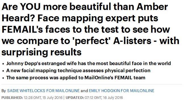 Amber Heard might have the most beautiful face in the world, according to a new facial mapping technique, but MailOnline's FEMAIL team appear to scrub up pretty well too.