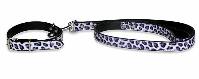 50 Purple Leopard Pattern Collar: Orange Leopard Pattern Collar: CR-N015P Purple Leopard Pattern Collar - 15mm $3.