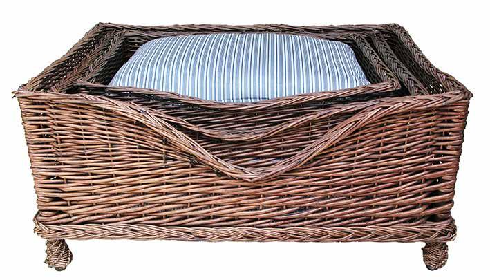 PB-CA017 Set of 3 French Style Baskets with Fabric Sides Small: 63cm W x 43cm D x 25cm