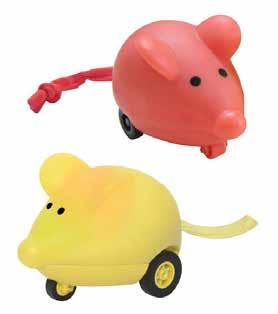 CT-TZ005 Zoom Kitty Mouse (TopZoo) 7cm L Supplied in either red or yellow - Pull back to make