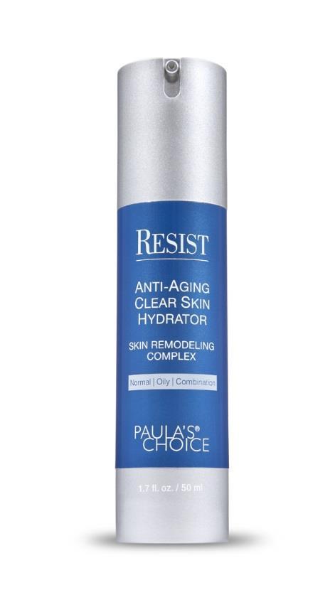 Paula s Choice: Resist Anti-Aging Clear Skin Hydrator Product Description: Out, out red spots. Wrinkles, that goes for you, too.