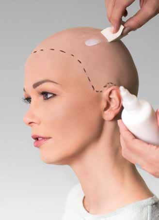 Workshop: Preparing a mold on the mannequin head, applying a