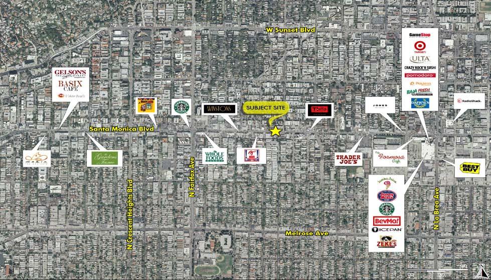 7617 SANTA MONICA BLVD RETAIL MAP West Hollywood Highlights West Hollywood is bordered on the north by the Hollywood Hills, on the east by the Hollywood