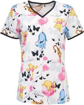 75-81cm (increases with size) Chest sizes 76 136cm Size guide G Piggy and sheep design on front and back Unisex Two hip