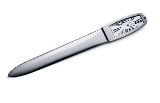 2088 2088 CARTIER A LIMITED EDITION STAINLESS STEEL LETTER OPENER WITH WATCH HANDLE NO.