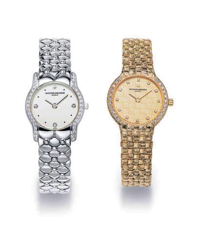 2030 2030 VACHERON CONSTANTIN A SET OF TWO LADY'S WHITE GOLD AND YELLOW GOLD WITH DIAMOND-SET BRACELET WATCHES FIRST: CASE NO.