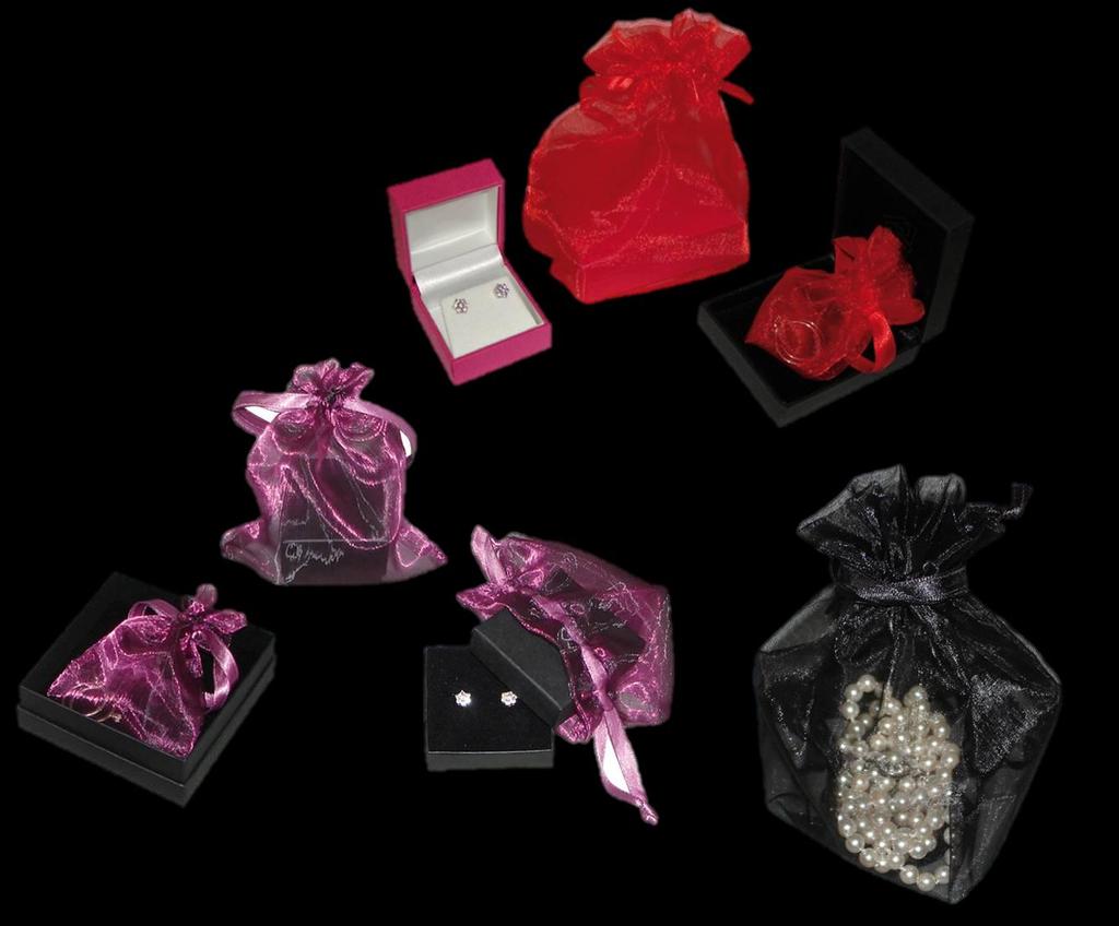 Organza jewellery bags Create eye-catching Put your jewellery in transparent organza bag before