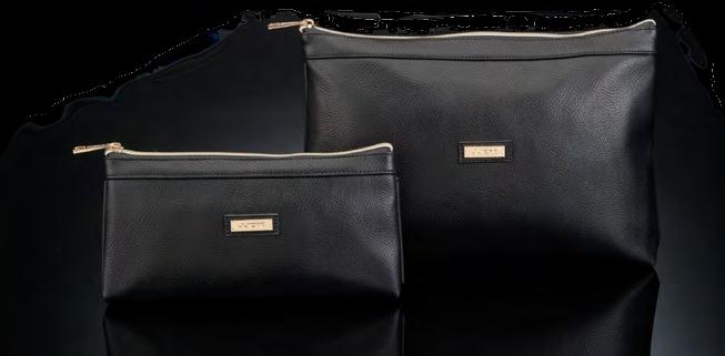 w/ fuchsia 60820 Medium cosmetic bag Color: Black 24,5 x 12 x 3 cm