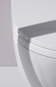 The visionary concept is apparent in the strikingly sensitive design of this incomparable shower toilet, which boasts an