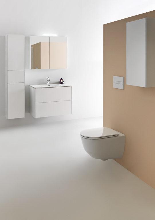 BASE PRO S combipack washbasin slim 80 with vanity unit BASE BASE mirror cabinet,