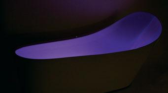 BATHTUBS WITH LIGHTING / WHIRL SYSTEMS Coloured lighting stimulates all the senses.