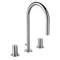 KARTELL BY LAUFEN Single lever concealed bath mixer disc for Simibox 1-Point, with accessories, with storage tray disc, transparent crystal 3213390041411 / 3313390041411 Single lever bidet mixer