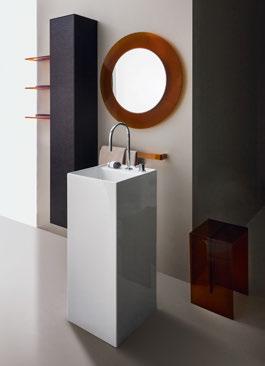 KARTELL BY LAUFEN freestanding washbasin; 2-hole basin mixer; tall