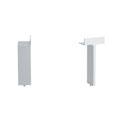 KARTELL BY LAUFEN Wall-mounted lamp Rifly, plastic, holder chrome-plated Mirror All saints, with indirect LED lighting, plastic Stool Max Beam, plastic Shelf Sound track, plastic 80 x 85 x 300 mm